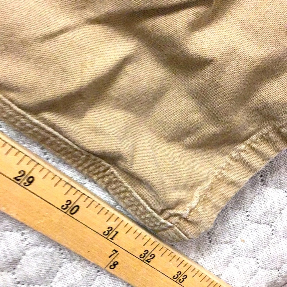 Carhartt Men’s 34x32 Dungaree Khaki Utility Pants Work Trousers DISTRESSED - Picture 9 of 9